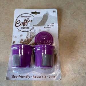 Refillable Reusable Single Filter Pods (2) - Keurig K-Cup 1.0 & 2.0 Compatible